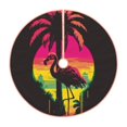 thumbnail image 1 of Xecao Flamingo And Palm Trees At Sunset Pattern Christmas Tree Skirt Round Xmas Tree Mat Base Cover for Holiday Home Decorations-30", 1 of 6