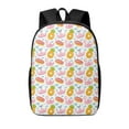 thumbnail image 1 of Xecao Flamingo And Pineapple print Travel Backpack, Large Computer Backpack for Men Women, College School Rucksack Book Bag, 1 of 5