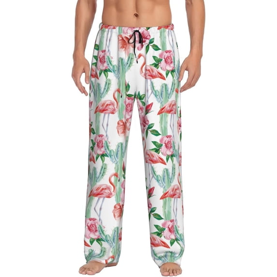 Xecao Flamingo Flower Men's Straight Lounge Pajama Pants: The Ultimate in Comfortable Sleepwear
