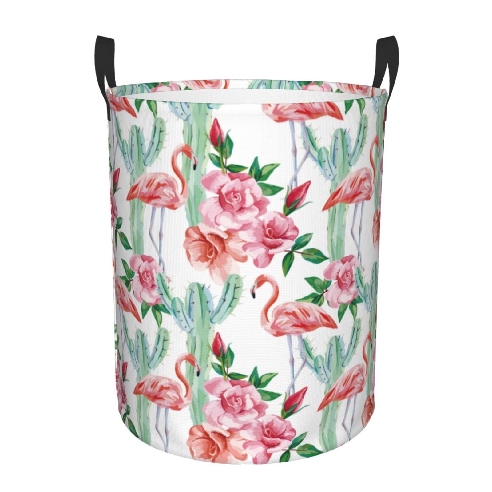 Tropical Flamingo Hawaiian Print Laundry Basket