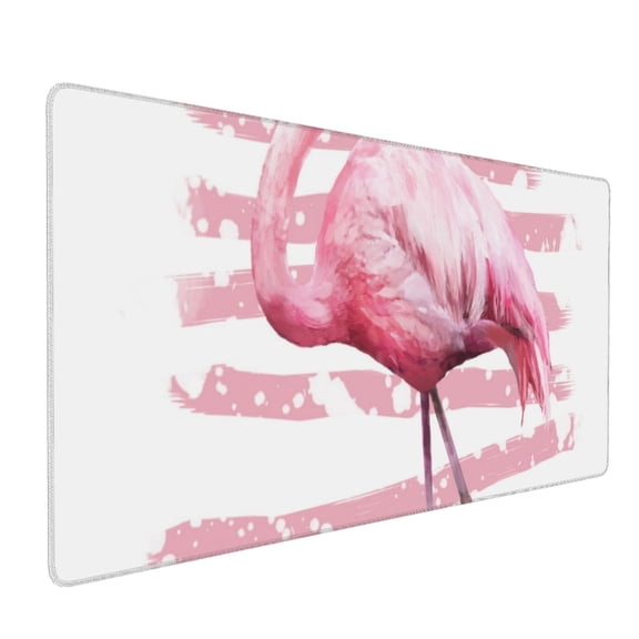 Xecao Flamingo Print Large Mouse Pad, 16x35.5in Mousepad, Professional Non-Slip Rubber Base Big Mouse Pad, Mouse Pad for Gaming & Office Full Desk Mouse Pad