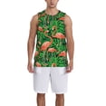 thumbnail image 1 of Xecao Flamingo print basketball shirt for both men and women, a unisex basketball jersey perfect for theme parties-4X-Large, 1 of 6