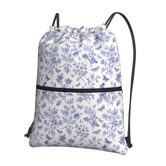 Xecao Floral Butterfly for Drawstring Bags,Pull String Backpack Bags,String Bag Sackpack