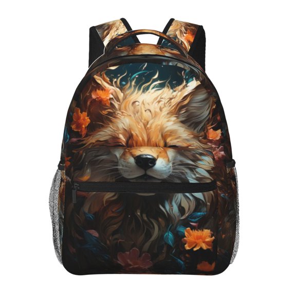Xecao Floral Fox Backpack, a stylish and functional choice for both men and women, is the perfect basic bookbag for college, work, or travel