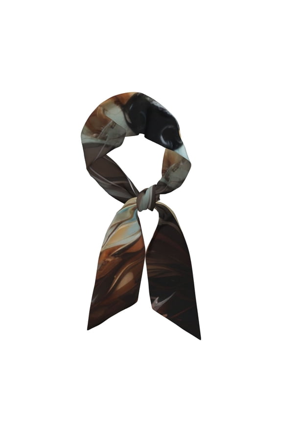 Floral Fox Pattern Large Satin Head Scarf - Satin Hair Scarves Silk Bandana Scarf Headscarf Silk Feeling Scarf for Women