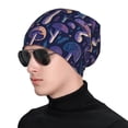 thumbnail image 1 of Xecao Floral Hippie Mushrooms Print Beanie Knitted Hat for Men Women, Winter Fashion Knit Cuffed Caps Unisex, 1 of 7