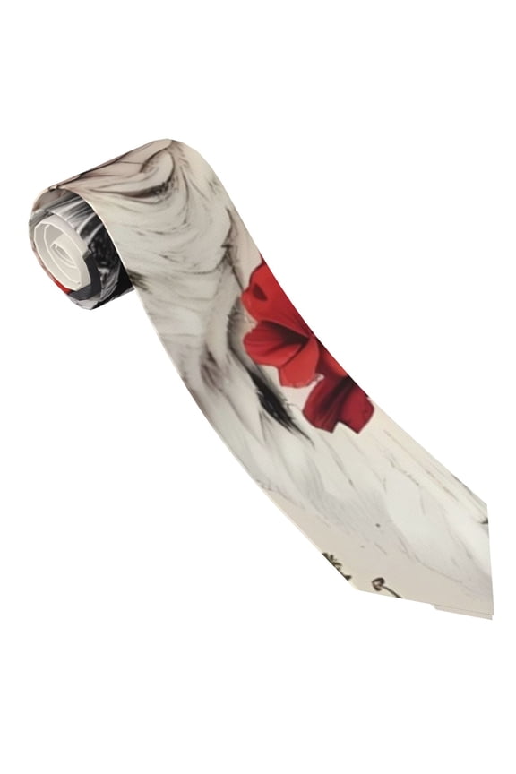 Floral Leopard Butterflies Print Tie For Men Necktie Woven Jacquard Neck Ties,Classic Men's Tie