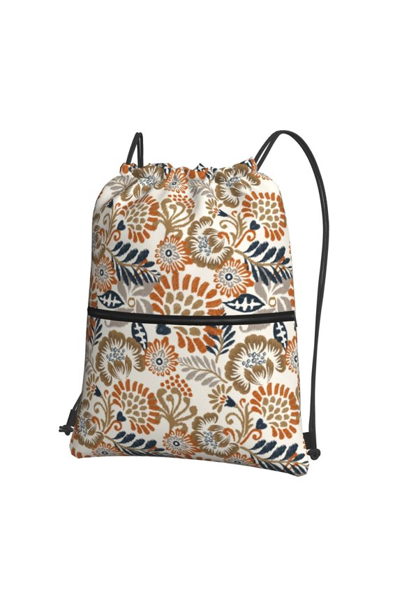 Floral Paisley for Drawstring Bags,Pull String Backpack Bags,String Bag Sackpack