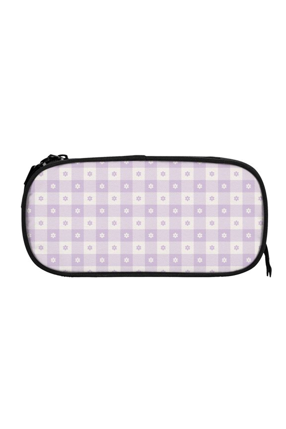 Floral Purple Buffalo Plaid print Fanny Pack Belt Bag for Women and Men, Fashionable Waterproof Waist Pack with Adjustable Strap for Traveling, Hiking, Jogging, Cycling