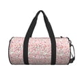 thumbnail image 1 of Xecao Floral Retro Style print Round Travel Duffel Bag is a foldable gym bag with an inner pocket, perfect for travel sports, 1 of 8