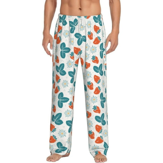 Xecao Floral Strawberr Men's Straight Lounge Pajama Pants: The Ultimate in Comfortable Sleepwear