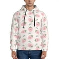 thumbnail image 1 of Xecao Floral Strawberr Pattern Men's Adult Pullover Hoodie,Hooded Sweatshirt-X-Large, 1 of 7