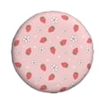 thumbnail image 1 of Xecao Floral Strawberr for Tire Covers: Waterproof, dust-proof, and universally fitting for trailers, SUVs, 1 of 8
