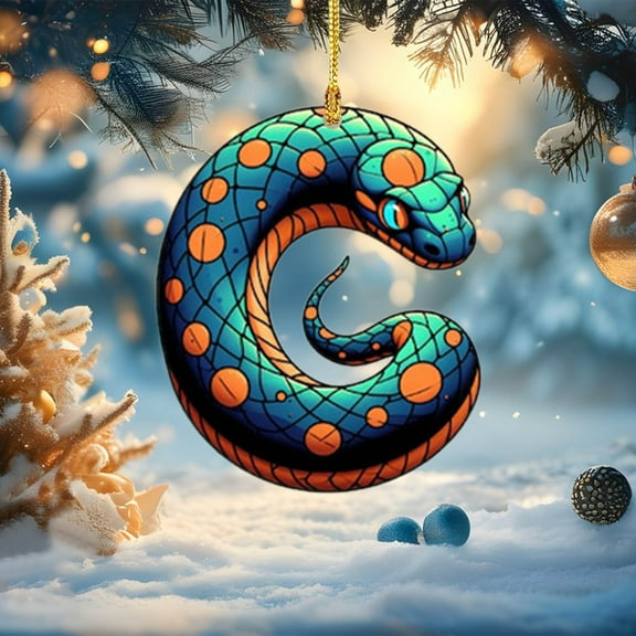 YOHAVEN Christmas Ornaments Acrylic Letter Pendant 26 Alphabet Initial Hanging Decorations Xmas Tree Wreath Door Holiday Party Favors