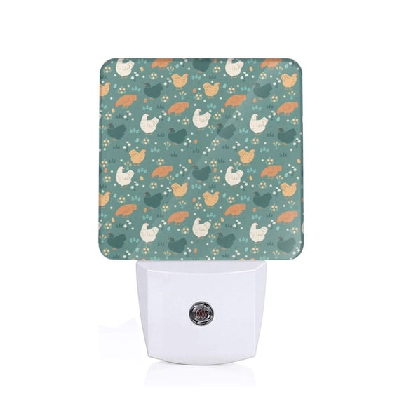 Xecao Flowe Rooster for Night Light - a Wall-mounted LED Fixture with A Dusk-to-dawn Sensor, Ideal for Bedrooms, Bathrooms, Hallways, and Kitchens-EU