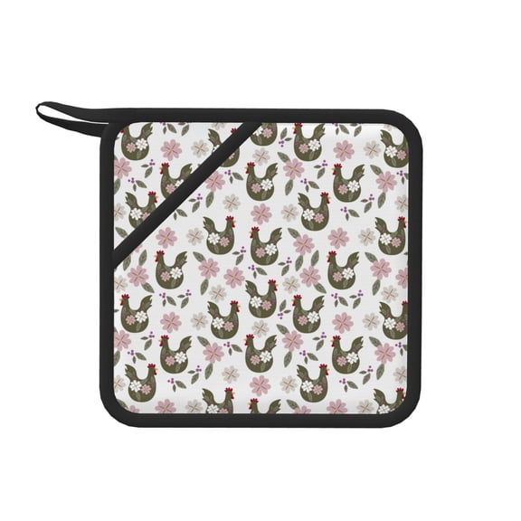 Xecao Flowe Rooster for Silicone Trivet Mats - Heat Resistant Pot Holders, Multipurpose Non-Slip Hot Pads
