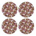 thumbnail image 1 of Xecao Flower Bunny for MDF Cork Coaster 4 Pcs,Drink Coasters,Suit for House Warming Gifts New Home ,Coffee Table Decor-Round Shape, 1 of 7