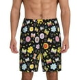 thumbnail image 1 of Xecao Flower Butterfly Print Men's Sleepwear Shorts Pajama Bottom Lounge Short nightwear with Convenient Pockets for Relaxed Home Wear-4X-Large, 1 of 6