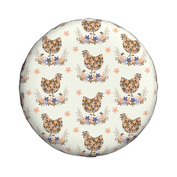 Xecao Flower Chicken for Tire Covers: Waterproof, dust-proof, and universally fitting for trailers, SUVs