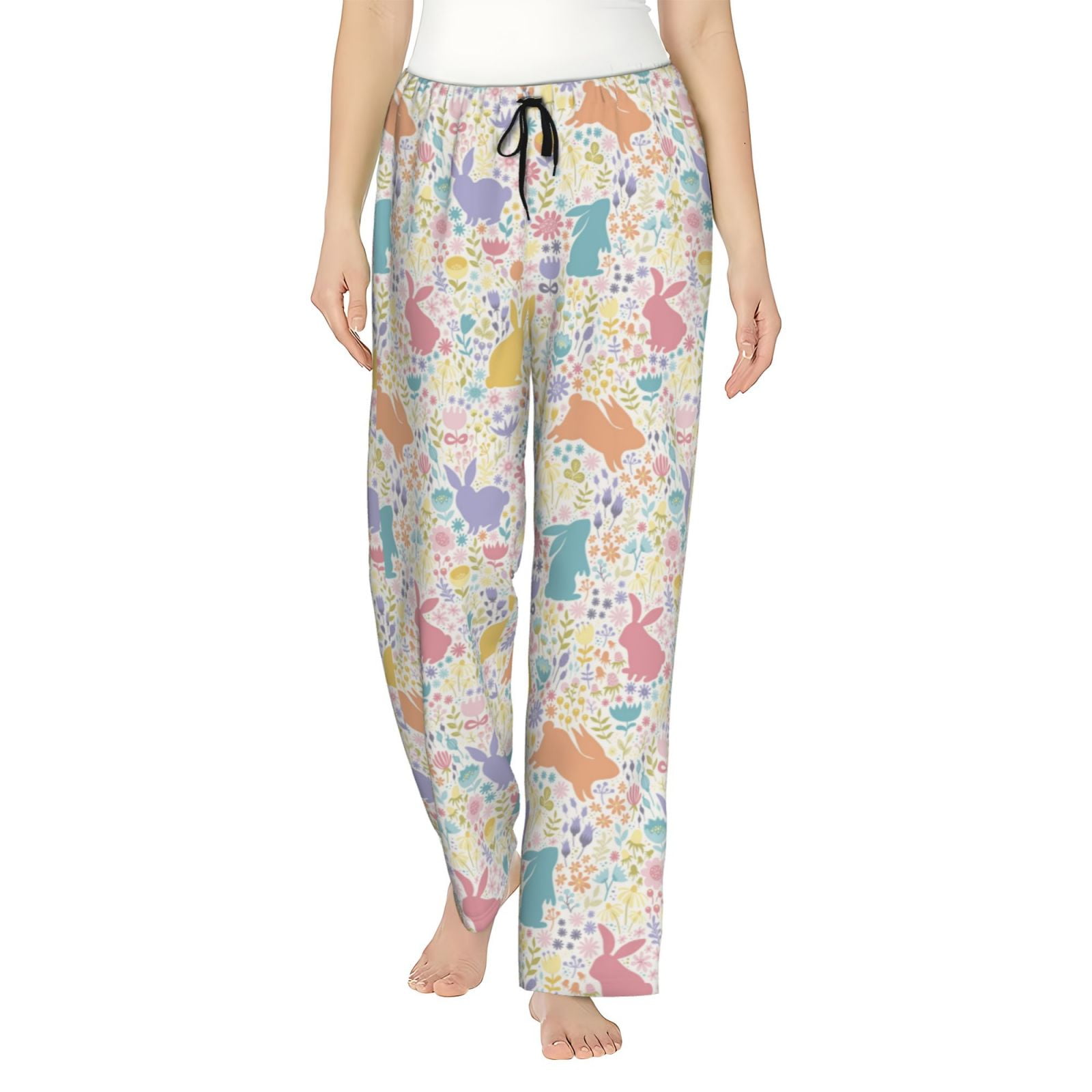 Cute Rabbit Graphic Pullover & Pants Lounge Wear