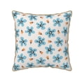 thumbnail image 1 of Xecao Flower Leaves Print Soft Velvet Decorative Throw Pillow Covers, Square Cushion Cases for Bed, Sofa, Living Room, Car, and Indoor Outdoor Use-20"x20", 1 of 8