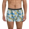thumbnail image 1 of Xecao Flower and Sail Boat Print Men's Underwear Boxer Briefs Pack - Your ComfortSoft, Moisture-Wicking, and Breathable Choice for Men's Underwear-Large, 1 of 5