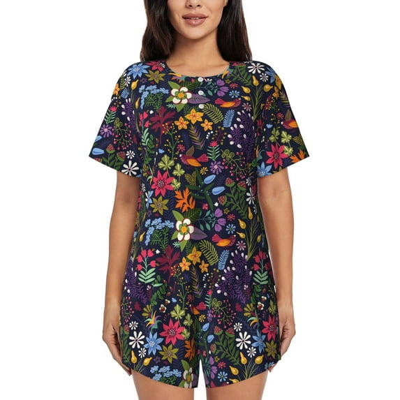 Xecao Flowers And Birds print Swimsuit for women, Summer-ready, sporty style.Quick-dry fabric. Many sizes & colors.