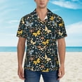 thumbnail image 1 of Xecao Flowers Butterfly print Hawaiian shirt - a stylish short-sleeve button-down for men, perfect for casual beach and tropical outings., 1 of 9