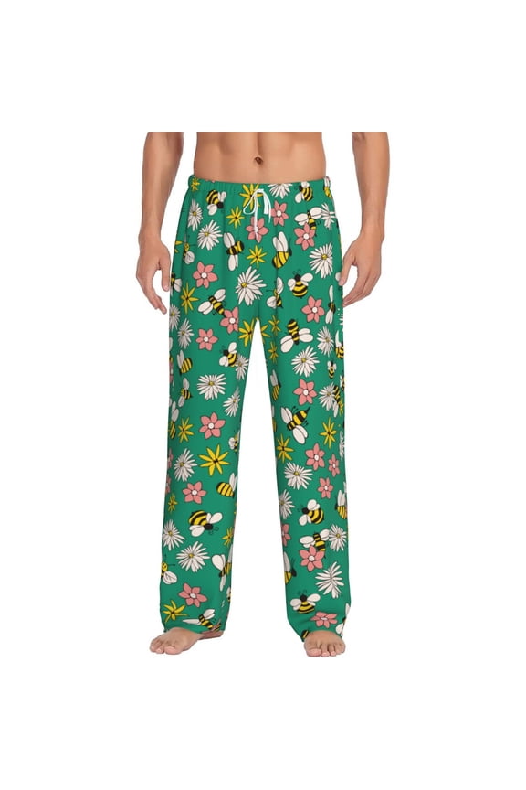 Flying Bees Men's Straight Lounge Pajama Pants: The Ultimate in Comfortable Sleepwear