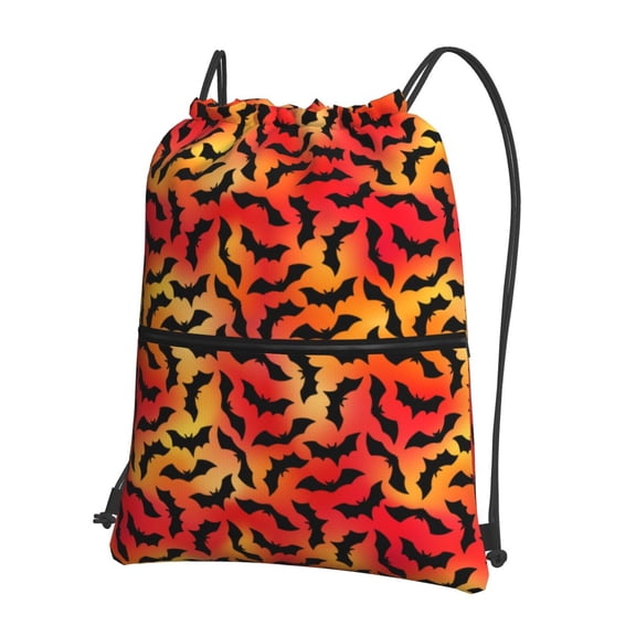 Xecao Flying Black Bat for Drawstring Bags,Pull String Backpack Bags,String Bag Sackpack