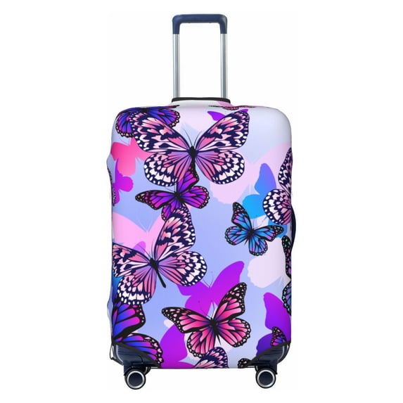 Xecao Flying Butterflies print Elastic Luggage Cover, with double-sided print , is perfect for travel, business, and daily use