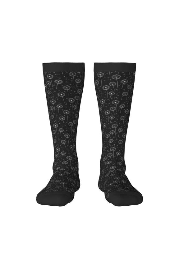 Flying Dandelion Print Compression Socks for Both Men And Women for Running, Travel, Flight, Nurse
