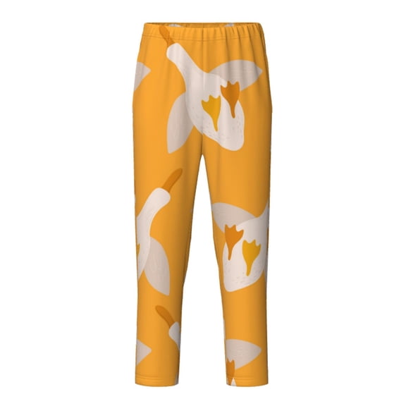 Xecao Flying Ducks Print Teenagers' Pajama Pants Long Sleep Pants Soft Elastic Waist Pajama Bottoms Elastic waist with 2 Pockets 5-16 Years-Medium