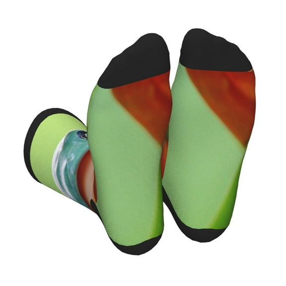 Xecao Flying Frog On Branch Print Crew Socks for Men and Women, Men's Soft Moisture-wicking Sock