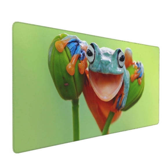 Xecao Flying Frog On Branch Print Large Mouse Pad, 16x35.5in Mousepad, Professional Non-Slip Rubber Base Big Mouse Pad, Mouse Pad for Gaming & Office Full Desk Mouse Pad