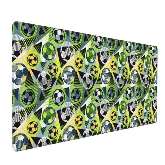Xecao Football Doodle Print Large Mouse Pad, 16x35.5in Mousepad, Professional Non-Slip Rubber Base Big Mouse Pad, Mouse Pad for Gaming & Office Full Desk Mouse Pad