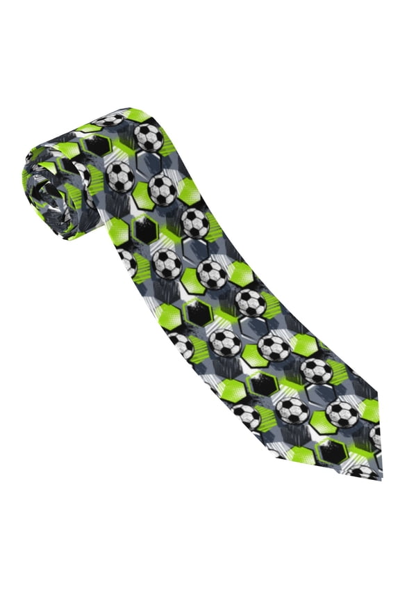 Football Print Tie For Men Necktie Woven Jacquard Neck Ties,Classic Men's Tie