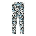 thumbnail image 1 of Xecao Football Soccer Ball Print Teenagers' Pajama Pants Long Sleep Pants Soft Elastic Waist Pajama Bottoms Elastic waist with 2 Pockets 5-16 Years-XS(5-6), 1 of 6
