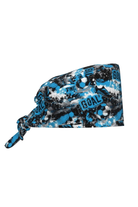 Football Time Print Men Women Adjustable Working Cap with Button Unisex Hats Sweatband