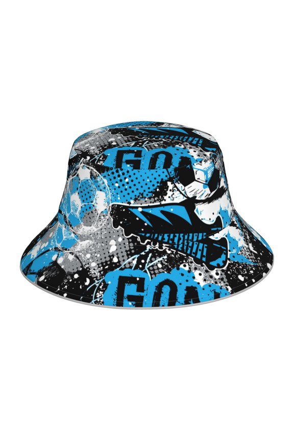 Football Time Print Men and Women Night Reflective Hat Runner Cap Visor Bucket Hat Boonie Cap