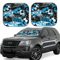 thumbnail image 1 of Xecao Football Time for Foldable Car Sun Shades (2-Pack) offer sun protection with an easy-fold design for convenient windshield shading., 1 of 7