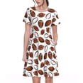 thumbnail image 1 of Xecao Football for Women Summer Short Sleeve Midi Dress with Pockets Casual Aline Flowy Tshirt Dress Vocation Beach Sundress, 1 of 6