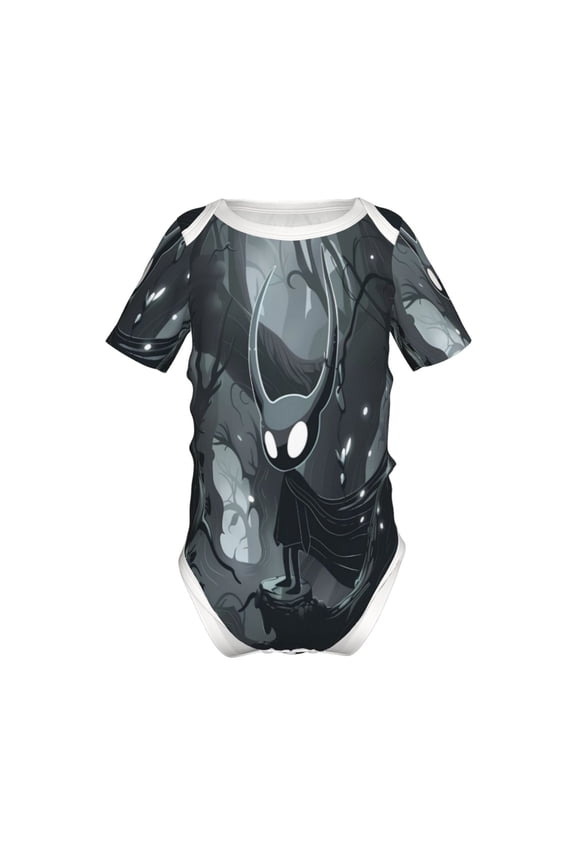 Forest Black Ghost Warrior Pattern Baby Climbing Bodysuit Short Sleeve Onesie Unisex 0-12 Months Baby Shirt Newborn Outfits Crotch snap design-12 Months