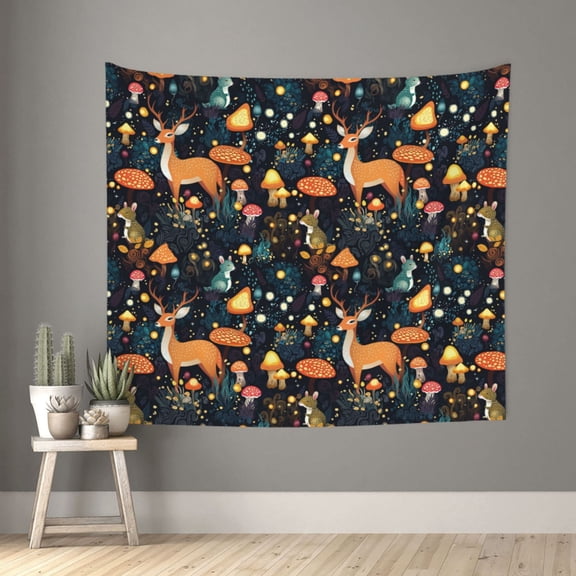 Xecao Forest Elf patten Tapestry 60x51 Inches Wall Hanging Poster Tapestry for Living Room Bedroom Home Decor