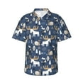 thumbnail image 1 of Xecao Forest Elk print Hawaiian shirt - a stylish short-sleeve button-down for men, perfect for casual beach and tropical outings., 1 of 9