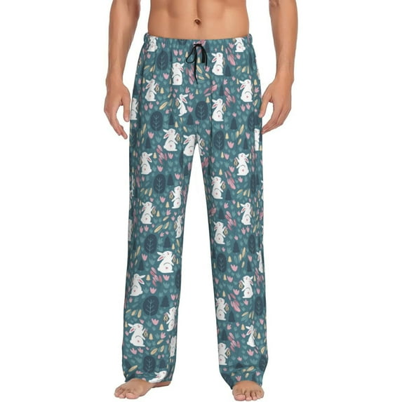 Xecao Forest Rabbit Men's Straight Lounge Pajama Pants: The Ultimate in Comfortable Sleepwear