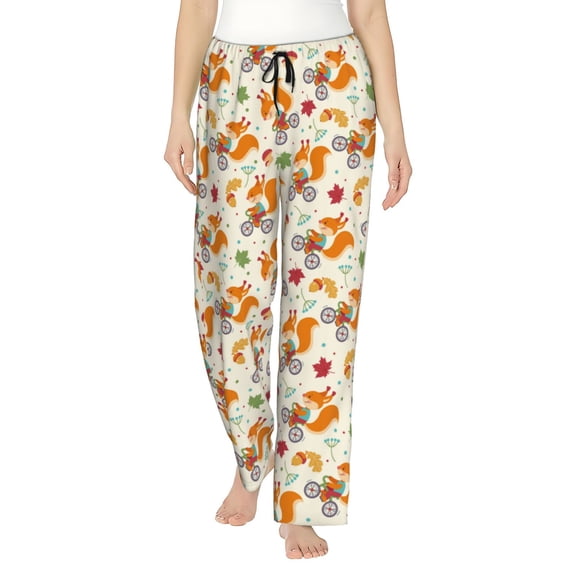 Xecao Forest Squirrel Women's Straight Lounge Pajama Pants: The Epitome of Relaxed Sleepwear