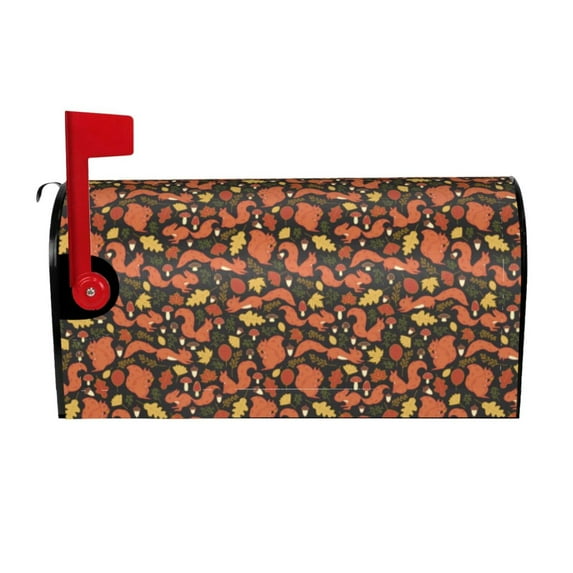 Xecao Forest Squirrel for Mailbox Cover with Magnetic Strips, Waterproof and Sunscreen, Adds a Decorative Touch to Your Garden Yard.