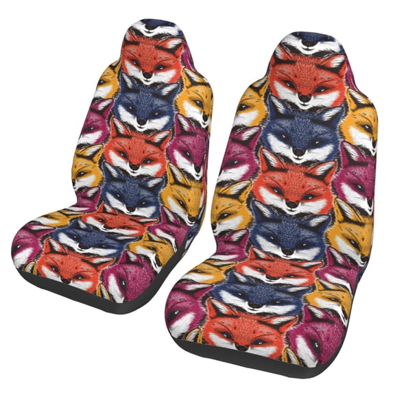 Xecao Fox Face Print Car Seat Cover in That Fits Most Cars, Vans, SUVs, and Trucks.