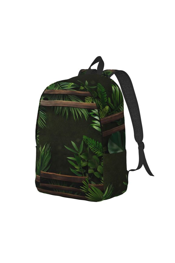 Framed Greenery Wall Art for Canvas College Laptop Backpack, a Durable Rucksack for Both Men and Women, ideal for travel, school, and daily use Bag-Small